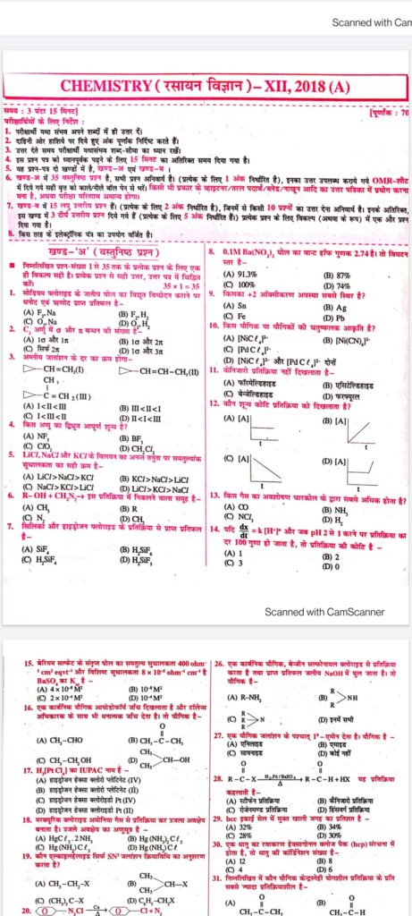 Bihar Board Class 12th Chemistry Question Bank 2023 PDF Download | 12th ...