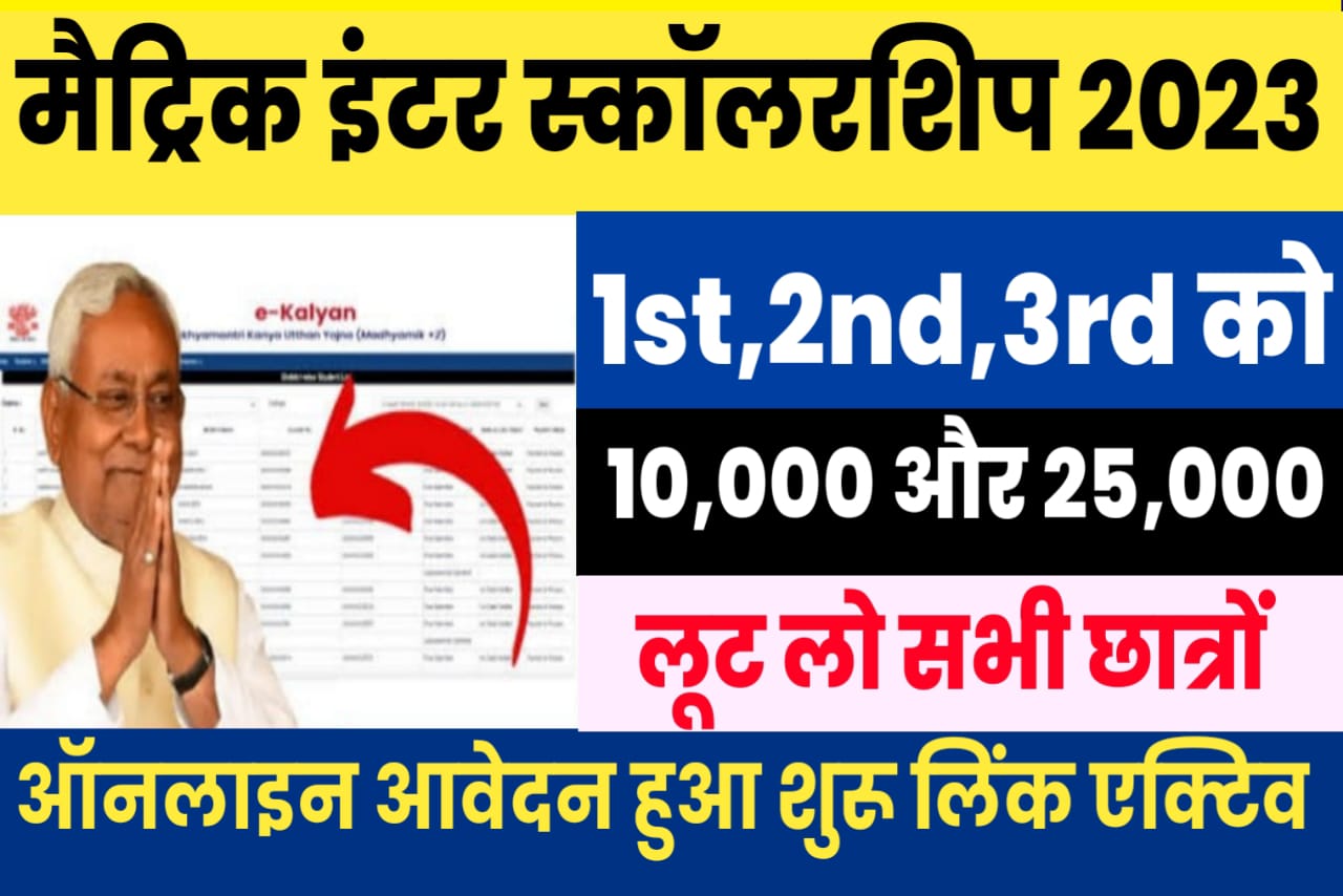 Boys Girls Scholarship 2023 Apply Bihar board / Matric Inter Scholarship how to apply 2023