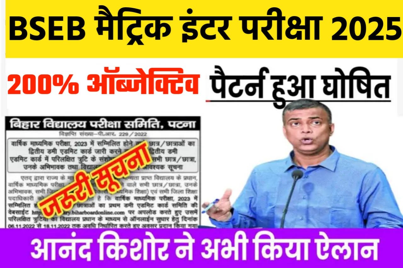 Bihar Board 2025 me kitna objective puchhega/ BSEB Matric Inter Objective Pattern 2025
