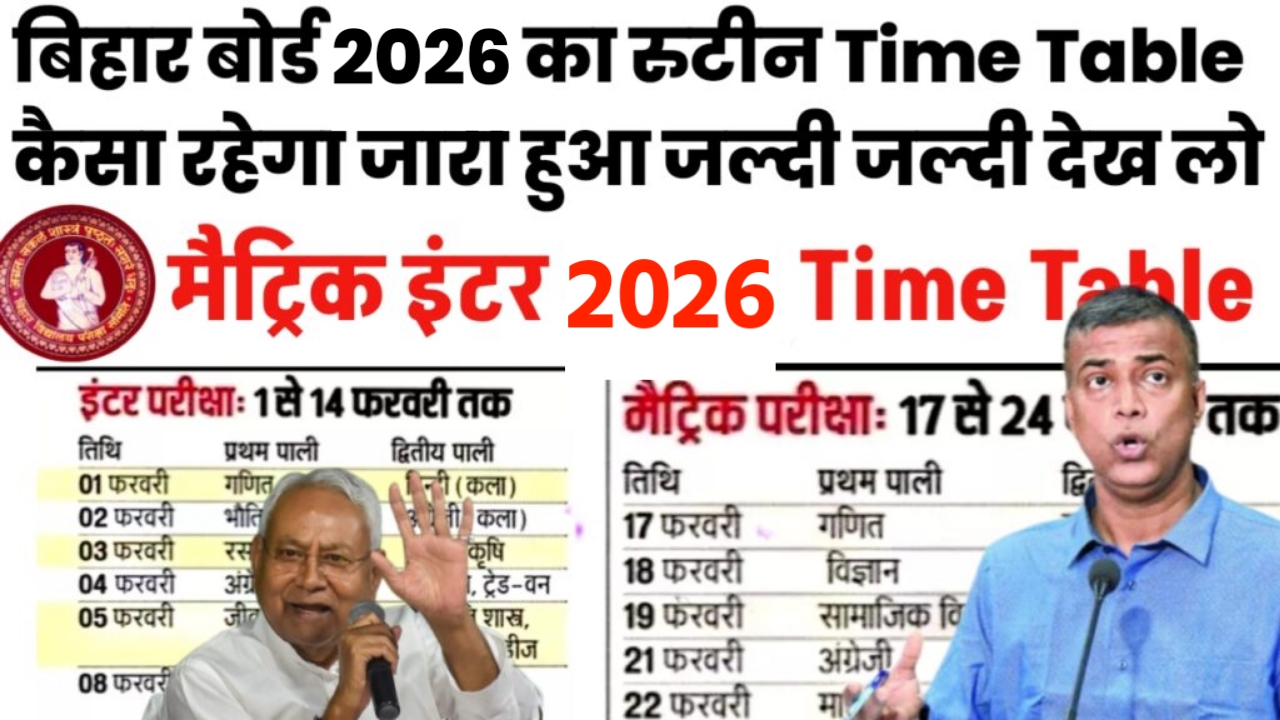Bihar Board Matric Inter Exam Date 2026 | Bseb 10th 12th Exam Date 2026 Download